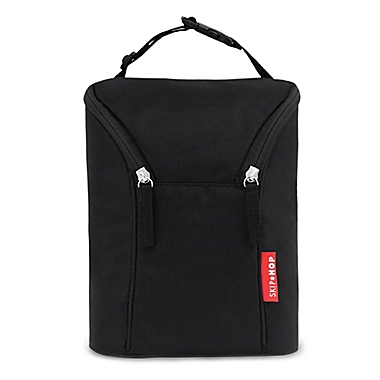 SKIP*HOP&reg; Grab & Go Double Bottle Bag in Black. View a larger version of this product image.