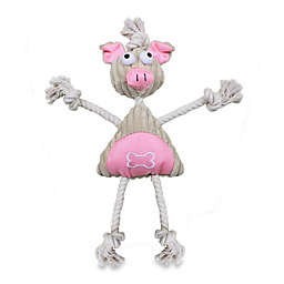 Jute And Rope Plush Pig Mannequin Pet Toy