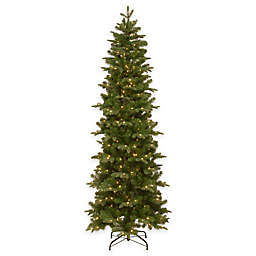 National Tree Company 7.5-Foot Prescott Pre-Lit Pencil Christmas Tree with Clear Lights