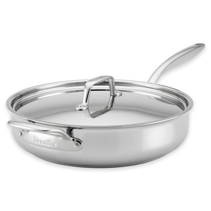 Breville® ThermalPro™ Clad Stainless Steel Covered Sauté Pans | Bed