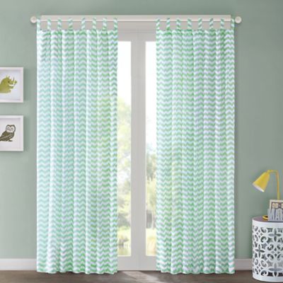 Regency Heights Aya Chevron Tab Top Window Curtain Panel Bed