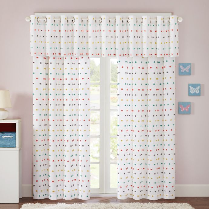 Regency Heights Chloe Pom Pom Window Curtain Panel And Valance