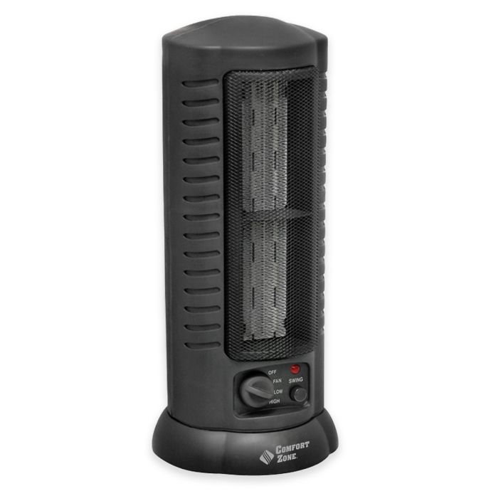 Comfort Zone Oscillating Tower Heater Fan Bed Bath Beyond