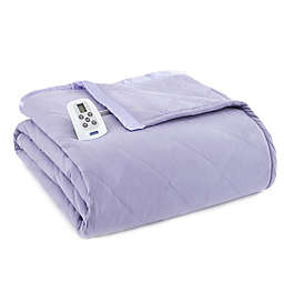 Micro Flannel&reg; Electric Heated Twin Comforter/Blanket in Amethyst