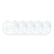 green sprouts&reg; 5-pack Organic Cotton Muslin Bibs in White