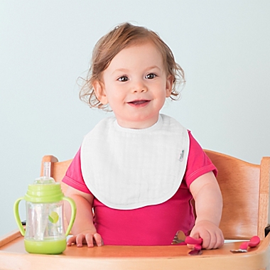 green sprouts&reg; 5-pack Organic Cotton Muslin Bibs in White. View a larger version of this product image.