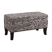 Stephanie Patterned Linen Bench