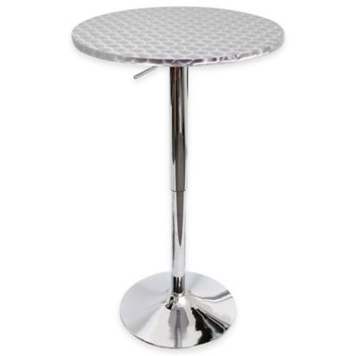 LumiSource&reg; Bistro Round Bar Table in Silver