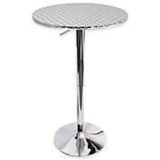 LumiSource&reg; Bistro Round Bar Table in Silver