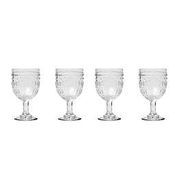 Euro Ceramica Fez Clear Wine Glasses (Set of 4)