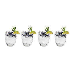 Euro Ceramica Fez Clear Old Fashioned Glasses (Set of 4)