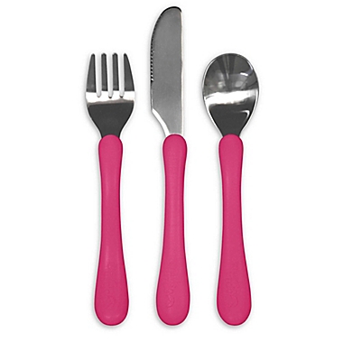 green sprouts&reg; Learning Cutlery Set in Pink. View a larger version of this product image.