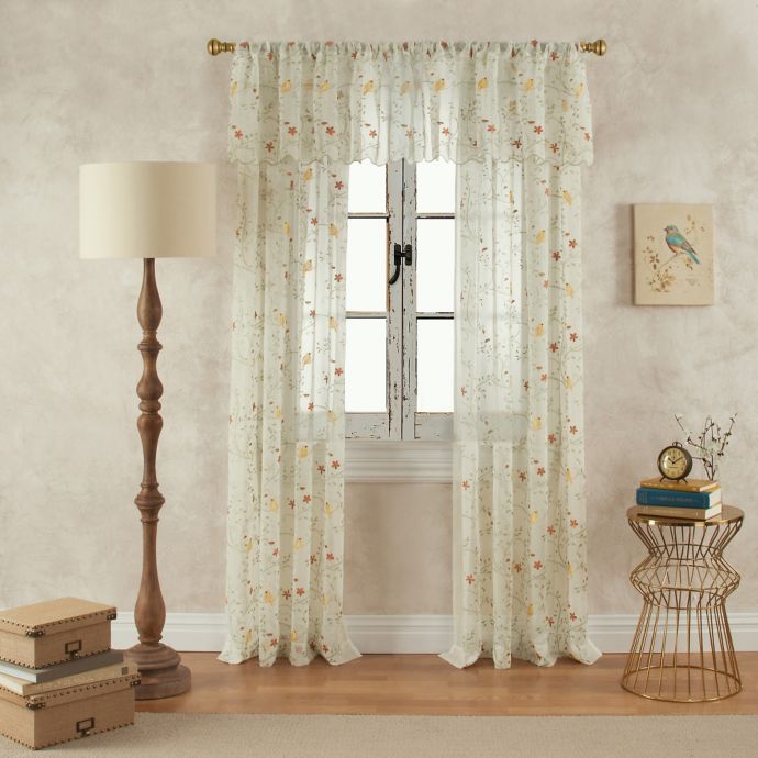 bed bath and beyond curtains sheer rose