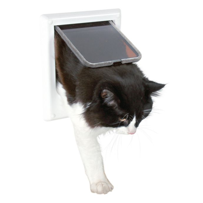 Electromagnetic 4 Way Cat Door In White Bed Bath And