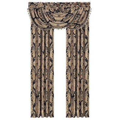 J Queen New York Bradshaw Black Window Curtain Panel And Valance