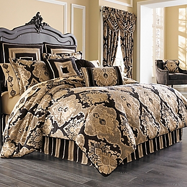 J. Queen New York&trade; Bradshaw Black King Comforter Set in Black. View a larger version of this product image.