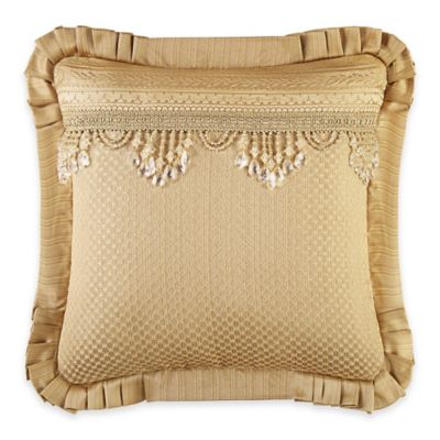 gold tassel pillow