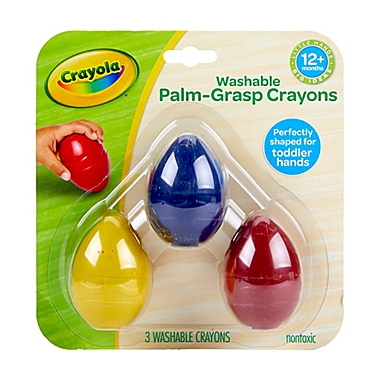 Crayola&reg; My First Crayola 3-Pack Palm Grasp Crayon Set. View a larger version of this product image.