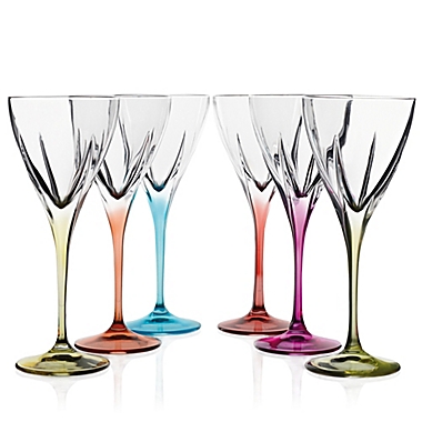 Lorren Home Trends Fusion Wine Glasses in Multi (Set of 6). View a larger version of this product image.