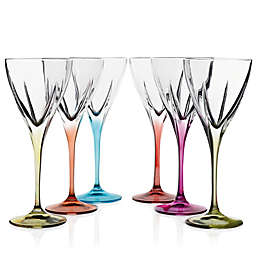 Lorren Home Trends Fusion Wine Glasses in Multi (Set of 6)