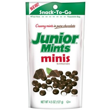 Junior Mints Minis Snack To Go 4.5 oz. Stand Up Pouch. View a larger version of this product image.