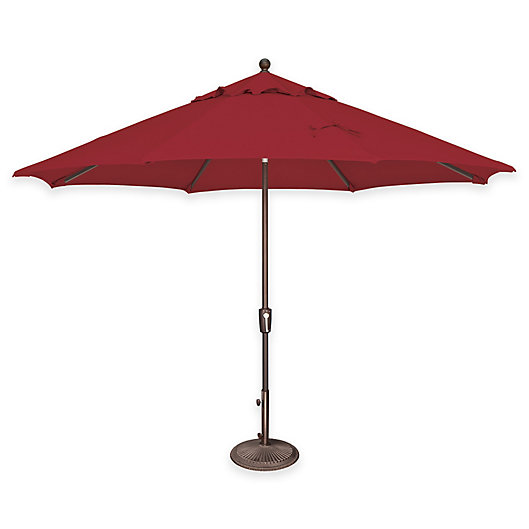 Alternate image 1 for SimplyShade® Catalina 11-Foot Push Button Tilt Octagon Aluminum Solefin Umbrella