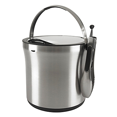 OXO SteeL&reg; 4 qt. Ice Bucket and Tong Set. View a larger version of this product image.