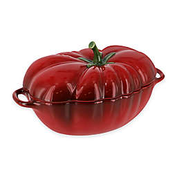 Staub 16 oz. Ceramic Petite Tomato Cocotte with Lid in Cherry