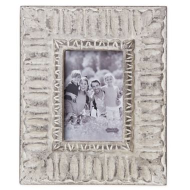 Mud Pie&reg; Ornate 4-Inch x 6-Inch Picture Frame in Ivory Washed. View a larger version of this product image.
