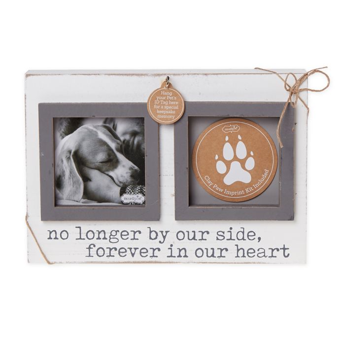 mud pie 6 5 inch x 9 5 inch pet frame paw print kit in white bed bath beyond