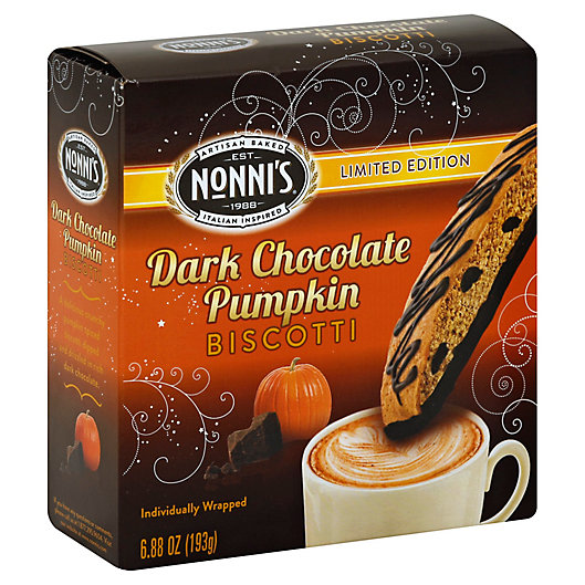 Alternate image 1 for Nonni's® Limited Edition 6.88 oz. Individually Wrapped Dark Chocolate Pumpkin Biscotti