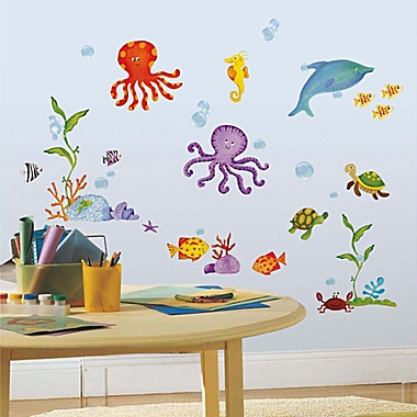 RoomMates&reg; Adventures Under the Sea Peel and Stick Wall Decals (Set of 60). View a larger version of this product image.