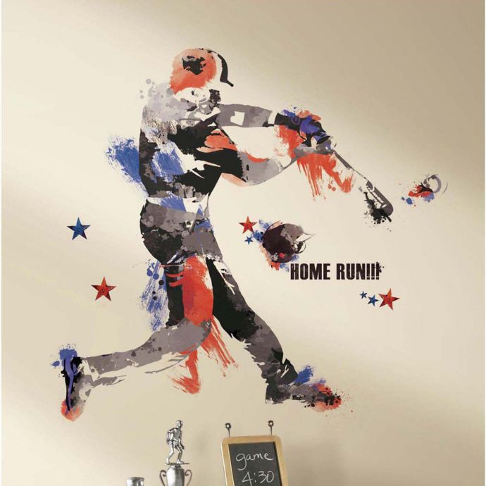 RoomMates® Men's Baseball Champion Giant Peel and Stick Wall Decals