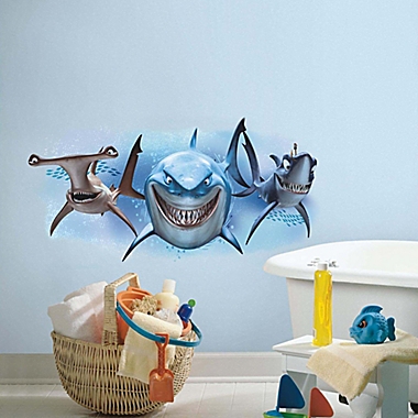 RoomMates Disney&reg; &quot;Finding Nemo&quot; Sharks Peel and Stick Giant Wall Decal. View a larger version of this product image.