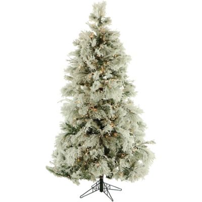 flocked artificial christmas tree