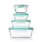 Alternate image 1 for OXO Good Grips&reg; Smart Seal 12-Piece Container Set in Clear/Blue