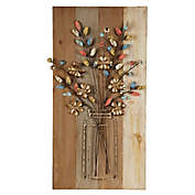 Bouquet 31.5-Inch Wood and Metal Wall D&eacute;cor
