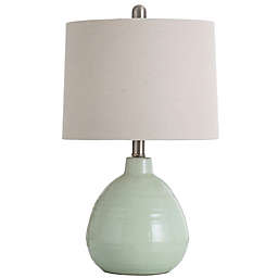 StyleCraft Ceramic Table Lamp with Fabric Shade