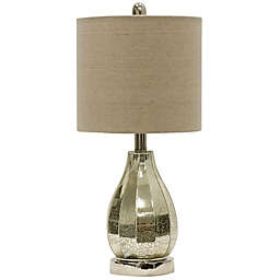 StyleCraft Mercury Glass Table Lamp in Ivory with Shade