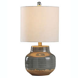 StyleCraft Prova Table Lamp in Grey with Drum Shade