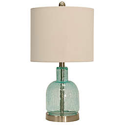 StyleCraft Glass Table Lamp in Teal