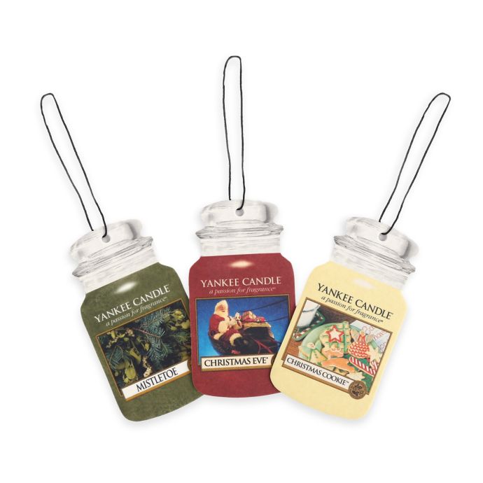 Yankee Candle® Car Jar® 3-Pack Christmas Air Fresheners | Bed Bath &amp; Beyond