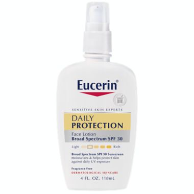 Eucerin&reg; 4 oz. Daily Protection Moisturizing Face Lotion SPF 30. View a larger version of this product image.