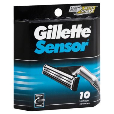 Gillette&reg; Sensor&reg; 10-Count Men's Razor Blade Cartridges. View a larger version of this product image.