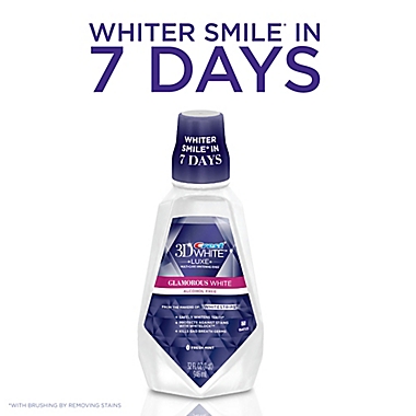 Crest&reg; 3D White&trade; 32 oz. Luxe Glamorous White Alcohol-Free Whitening Mouthwash Fresh Mint. View a larger version of this product image.