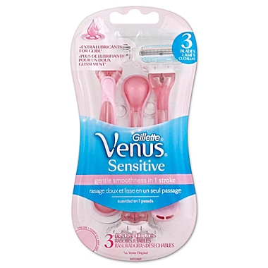 Gillette&reg; Venus&reg; 3-Count Sensitive Disposable Women&#39;s Razor. View a larger version of this product image.