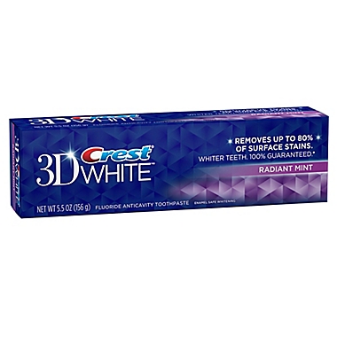 Crest&reg; 3D White&reg; 3.8 oz. Whitening Toothpaste in Radiant Mint. View a larger version of this product image.