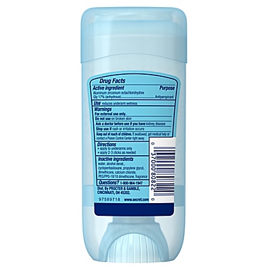 Secret&reg; Outlast&trade; 2.7 oz. Clear Gel Antipersipirant and Deodorant in Completely Clean. View a larger version of this product image.