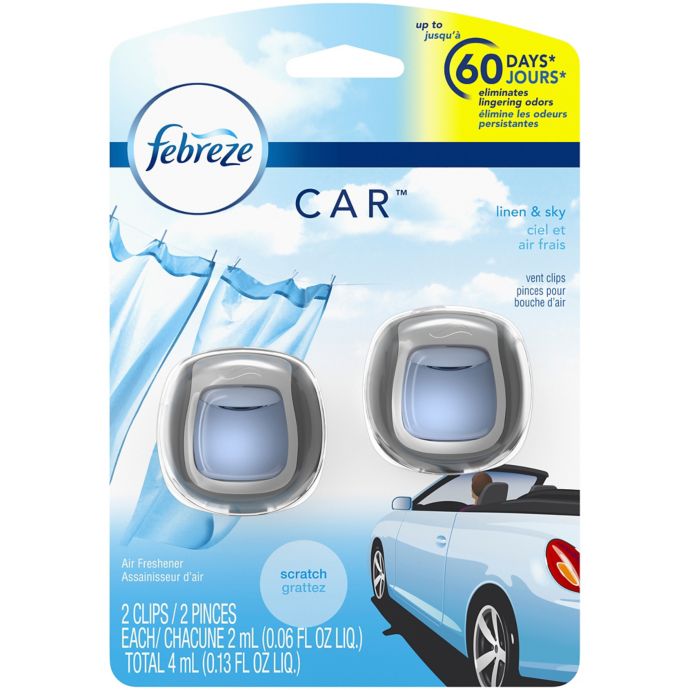 Febreze® 2Count Car Vent Clip in Linen and Sky Bed Bath & Beyond