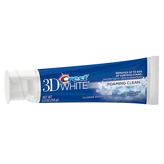 Alternate image 1 for Crest® 3D White™ 5.5 oz. Foaming Clean Whitening Toothpaste